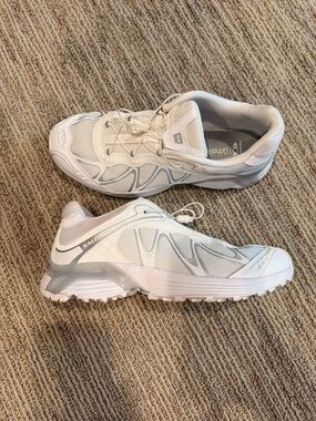 Salomon White and Light Gray Sneakers